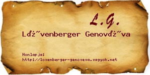 Lövenberger Genovéva névjegykártya